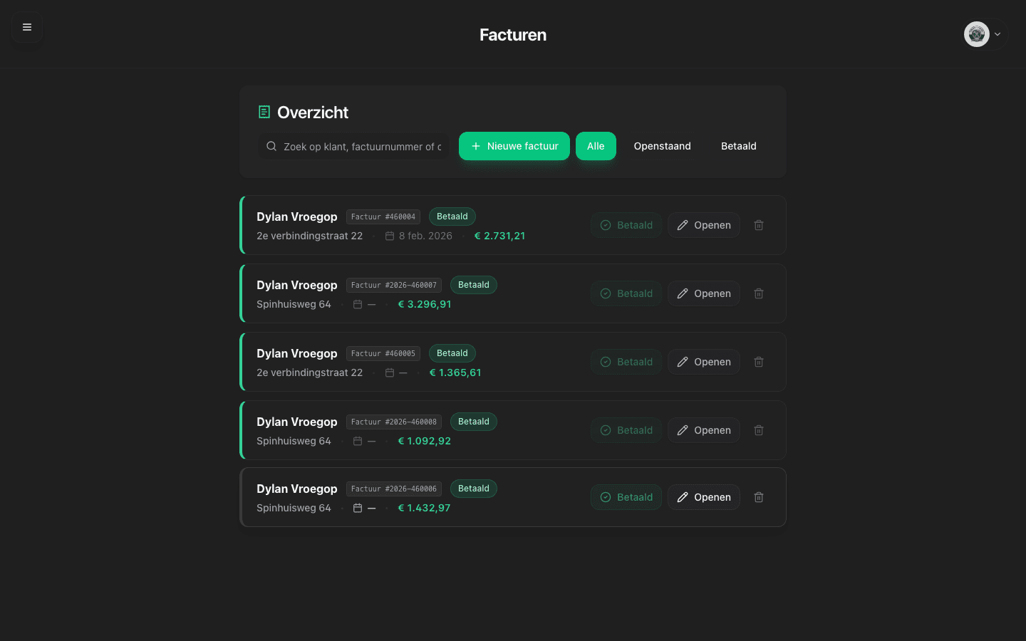 OfferteHulp Facturen - Van offerte naar betaling