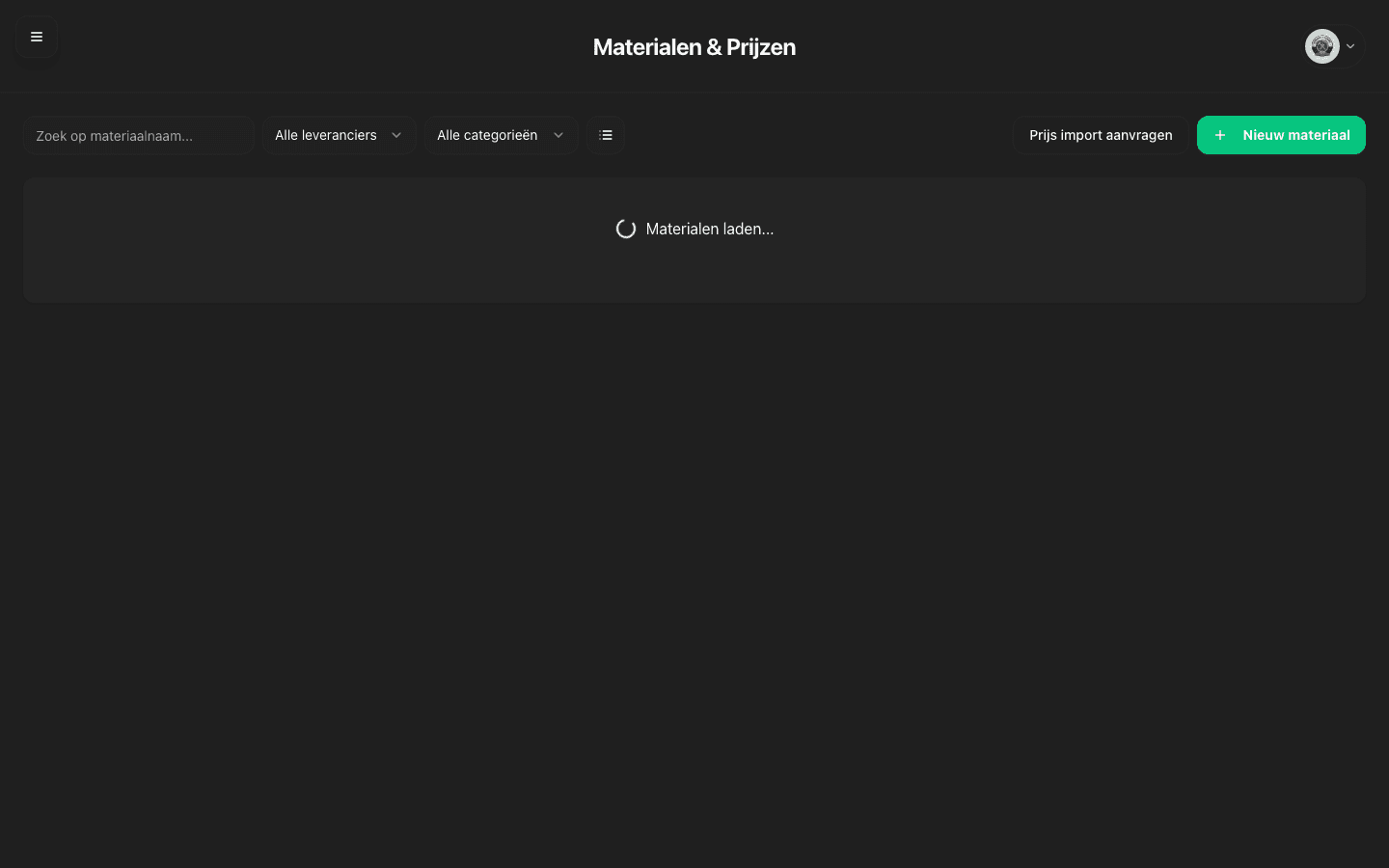 OfferteHulp Producten - Beheer je materiaalcatalogus