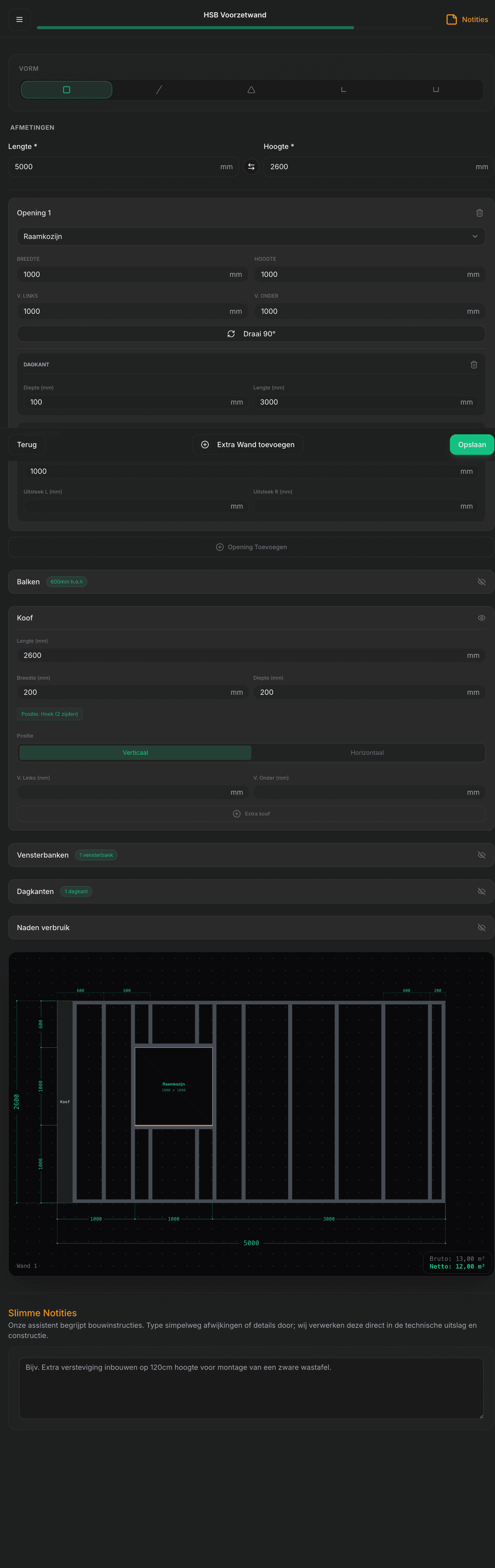 OfferteHulp Calculatie Stap 5 - Metingen